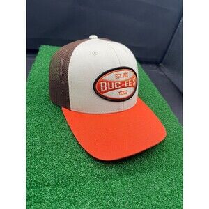 BUC-EE's Texas Hat Adjustable Snapback Orange Brown Cream Trucker Logo Patch Cap